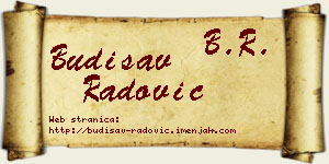 Budisav Radović vizit kartica